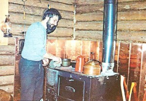 Cookstove in the guest cabin. 