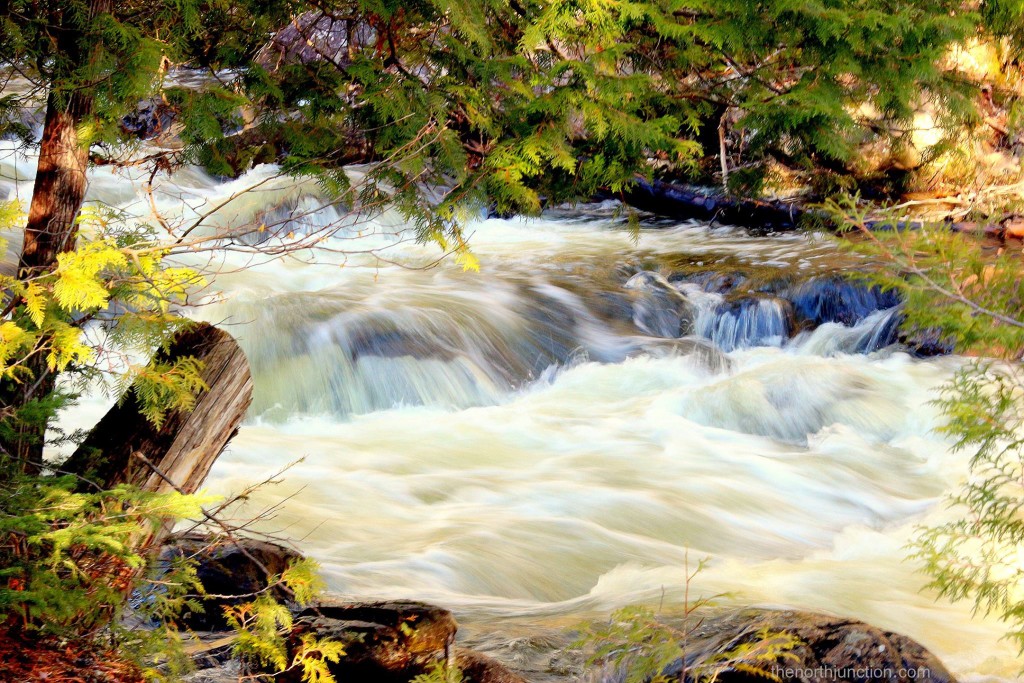 Crystal Falls last night in late spring Freshet with slow shutterspeed. Photo credit: Meaghan Kent, The North Junction