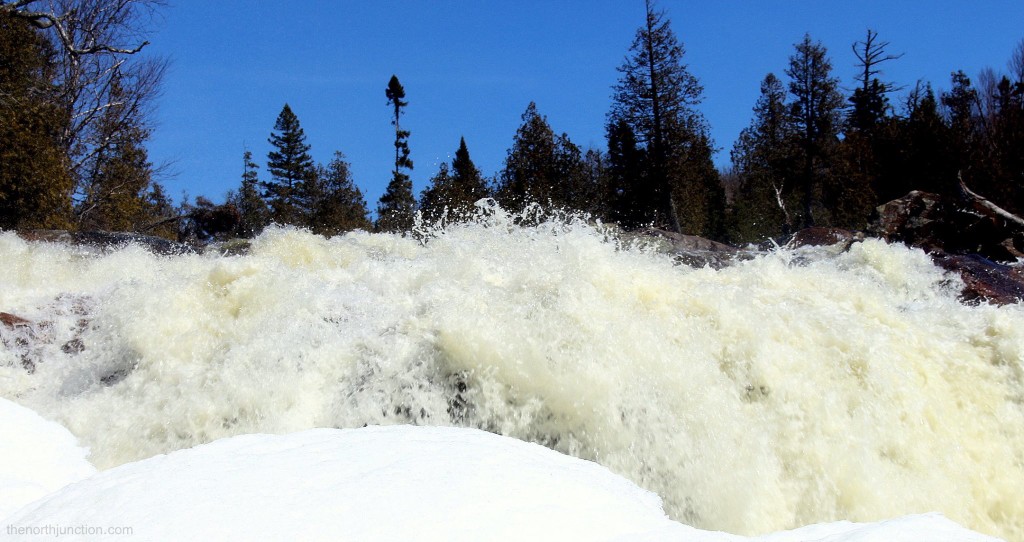 Pinguisibi River during freshet this year - fast shutterspeed. Photo credit: Meaghan Kent, The North Junction